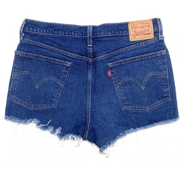 Levi's 501 Raw Hem High Rise Denim Shorts W30 EUC sz 30 - Picture 2 of 11